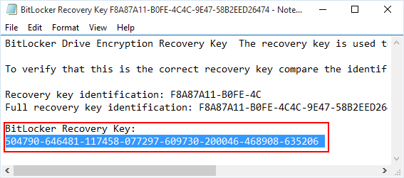 bitlocker recovery key generator cmd